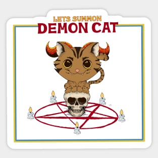 Caring for your Demon cat Sticker